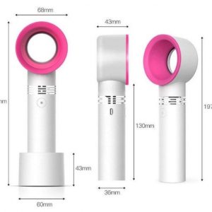 Bladeless Rechargeable Handy Desk USB Fan (Customized) - Image 4