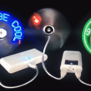 USB Fan With LED Massage (Customized) - Image 4